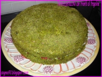 Torta al pistacchio di Bronte con fragoline e crema chantilly