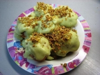 Profitterol mango e pistacchio di Bronte