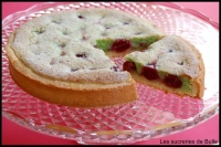 Tarte pistache griottes