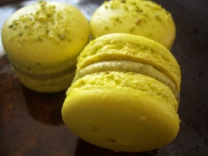 Macarons a la pistache