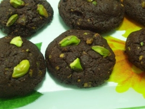 Cookies de chocolate y pistachos
