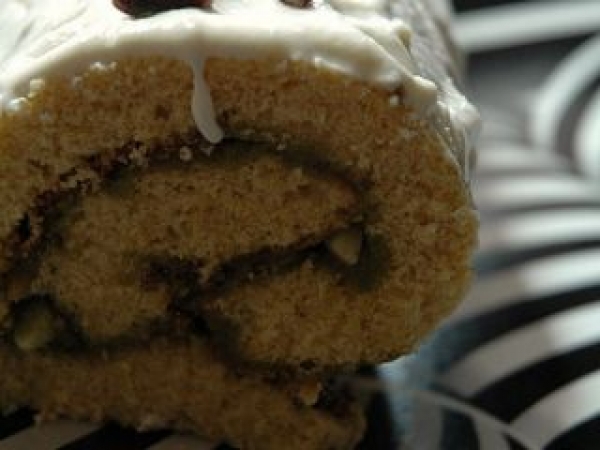 Biscorotolo al pistacchio,con crema di pistacchi