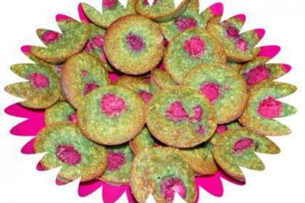 Minis financiers pistache framboise