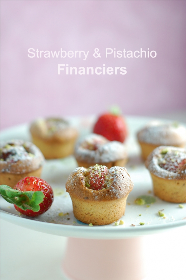 Strawberry &amp; pistachio financiers