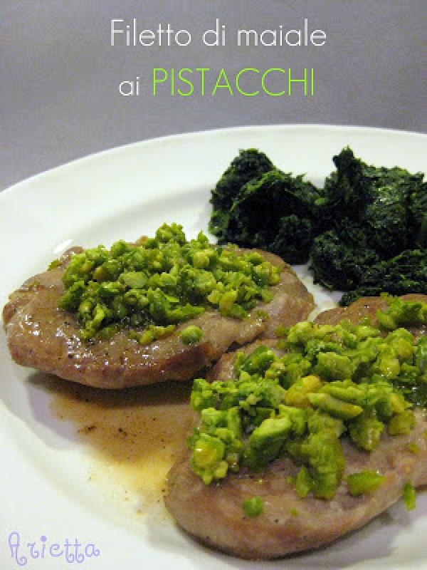 Filetto di maiale ai pistacchi di Bronte sgusciati