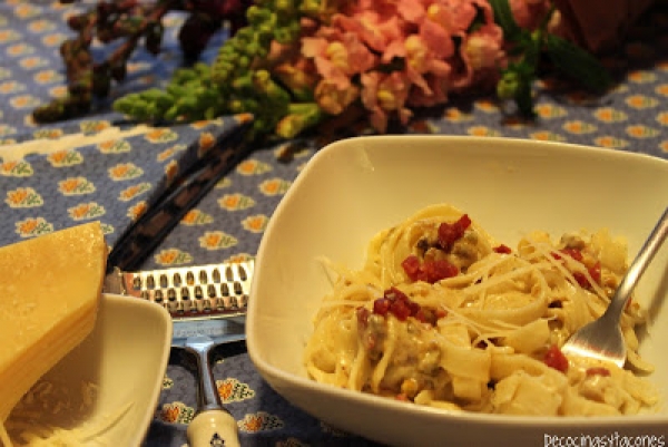 Tagliatelle with pistachios