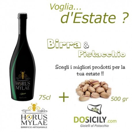 Pistacchio in guscio e Birra artigianale siciliana